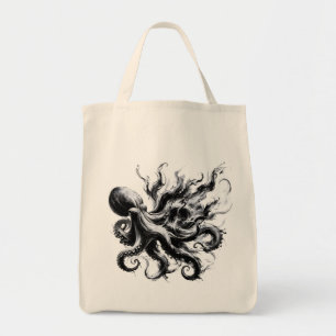 Abstrakte Tintenflüssigkeit Oktopus Kraken Tragetasche