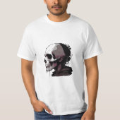 Abstrakte Tintenklemme Steampunk Cyberpunk Skull M T-Shirt (Vorderseite)