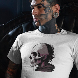 Abstrakte Tintenklemme Steampunk Cyberpunk Skull M T-Shirt