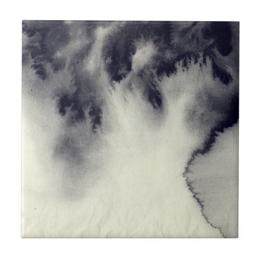 Abstrakte Tintenmalerei auf Fliese (Vorderseite)