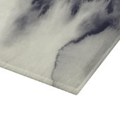 Abstrakte Tintenmalerei auf Schneidebrett (Ecke)