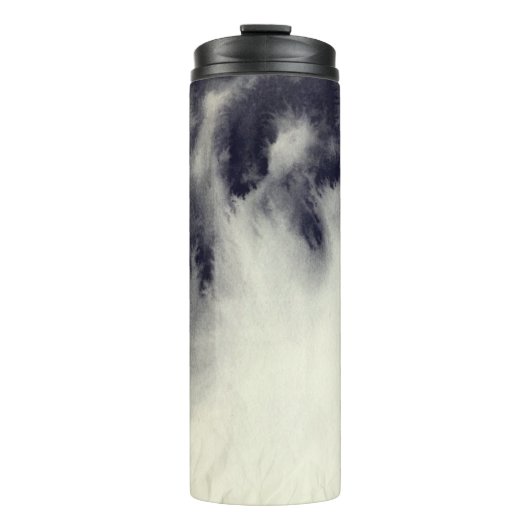 Abstrakte Tintenmalerei auf Thermosbecher (Vorderseite)