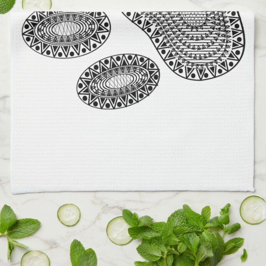 Abstrakte Tintenpatrone Geschirrtuch (Gefaltet)