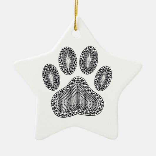 Abstrakte Tintenpatrone Keramik Ornament (Vorne)