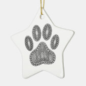 Abstrakte Tintenpatrone Keramik Ornament (Links)