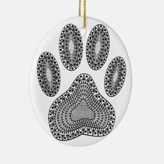 Abstrakte Tintenpatrone Keramik Ornament (Rechts)