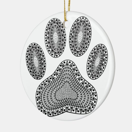 Abstrakte Tintenpatrone Keramik Ornament (Links)