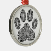 Abstrakte Tintenpatrone Silbernes Ornament (Rechts)