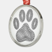Abstrakte Tintenpatrone Silbernes Ornament (Links)