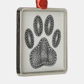 Abstrakte Tintenpatrone Silbernes Ornament (Rechts)