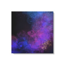 Abstrakte Tintenzeichnung Schwarzes Blau Lila Plat