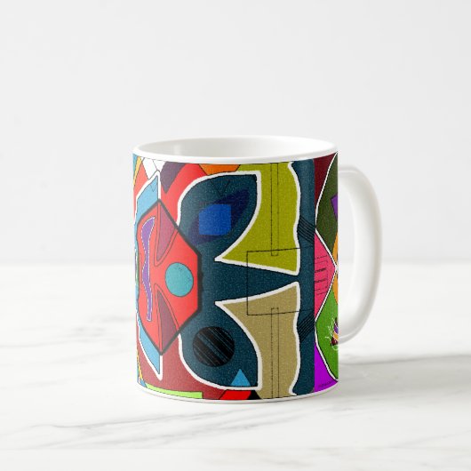 Abstrakte tolle Spaß-Tasse Kaffeetasse (VorderseiteRechts)
