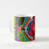 Abstrakte tolle Spaß-Tasse Kaffeetasse (Vorderseite Links)
