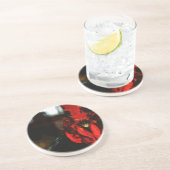 Abstrakte Top-Rooster Getränkeuntersetzer (Seite)