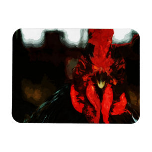 Abstrakte Top-Rooster Magnet
