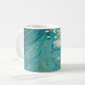 Abstrakte topografische Ozeankunst Kaffeetasse (Vorderseite Links)
