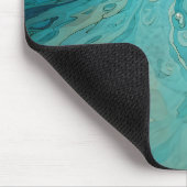 Abstrakte topografische Ozeankunst Mousepad (Ecke)