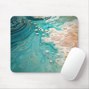Abstrakte topografische Ozeankunst Mousepad