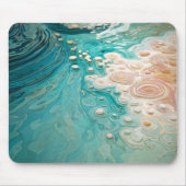 Abstrakte topografische Ozeankunst Mousepad (Vorne)