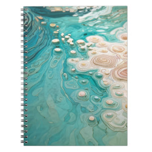 Abstrakte topografische Ozeankunst Notizblock