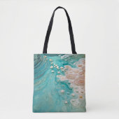 Abstrakte topografische Ozeankunst Tasche (Vorderseite)