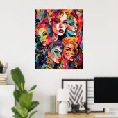 Abstrakte Transgender-Frauen Poster (Heimbüro)