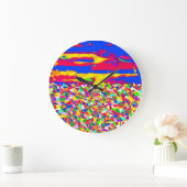 Abstrakte Transzension Große Wanduhr (Zuhause)