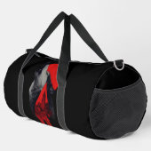 Abstrakte Trash Polka Heulender Wolf Duffle Bag (Rechte Ecke)