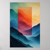 Abstrakte Traum Berge Poster (Vorne)