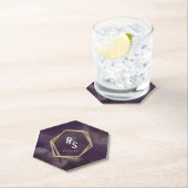 Abstrakte Träume Lila Imitate Goldschlaucher Hochz Untersetzer (Vor Ort)