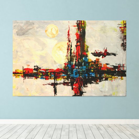 Abstrakte Traumkunst Leinwanddruck (Insitu (Holzboden))