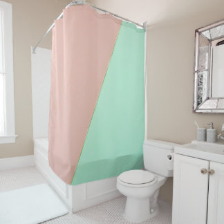 Abstrakte Trendy Blush Pink Mint Kollektion Duschvorhang