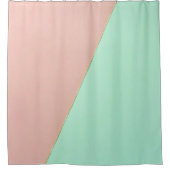 Abstrakte Trendy Blush Pink Mint Kollektion Duschvorhang (Vorderseite)