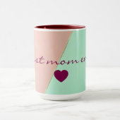 Abstrakte Trendy Blush Pink Mint Kollektion Tasse (Zentrum)