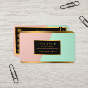 Abstrakte Trendy Blush Pink Mint Kollektion Visitenkarte