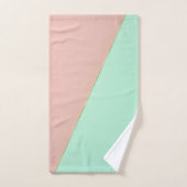 Abstrakte Trendy Rosé-Mint-Kollektion Badhandtuch Set (Handtuch)