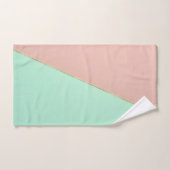 Abstrakte Trendy Rosé-Mint-Kollektion Badhandtuch Set (Handtuch)