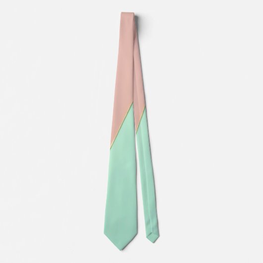 Abstrakte Trendy Rosé Mint Kollektion Krawatte (Vorderseite)