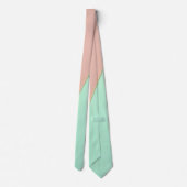 Abstrakte Trendy Rosé Mint Kollektion Krawatte (Rückseite)