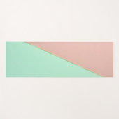 Abstrakte Trendy Rosé Mint Kollektion Yogamatte (Vorderseite (Horizontal))
