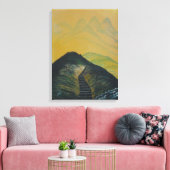 Abstrakte Treppe zum koreanischen Traumgelben Berg Leinwanddruck (Insitu (Wohnzimmer))