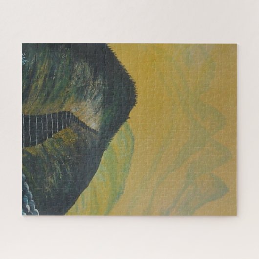 Abstrakte Treppe zum koreanischen Traumgelben Berg Puzzle (Horizontal)