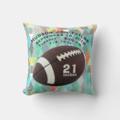 Abstrakte Triangle Football Boys Geburtsakte Kissen (Vorderseite)