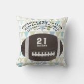 Abstrakte Triangle Football Boys Geburtsakte Kissen (Vorderseite)