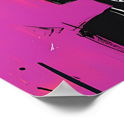 Abstrakte Tribal Graffiti-Zeichen: Fettgewebe Poster (Ecke)