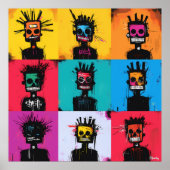 Abstrakte Tribal Graffiti-Zeichen: Fettgewebe Poster (Vorne)