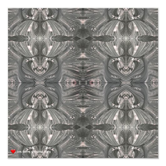 Abstrakte Tribal-Maske (Weiß) 4 Fotodruck (Vorne)