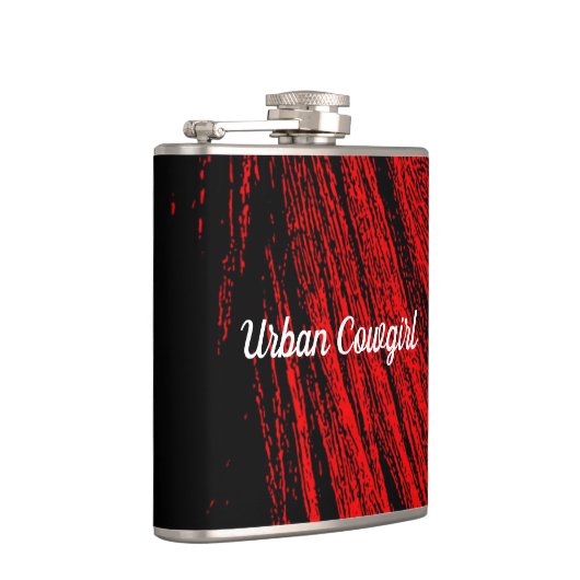 Abstrakte Trinkflasche aus Rotpferd Flachmann (Rechts)