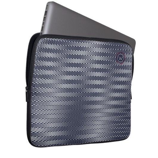 Abstrakte, trippige Streifen, Krass Laptopschutzhülle (Vorne Rechts)