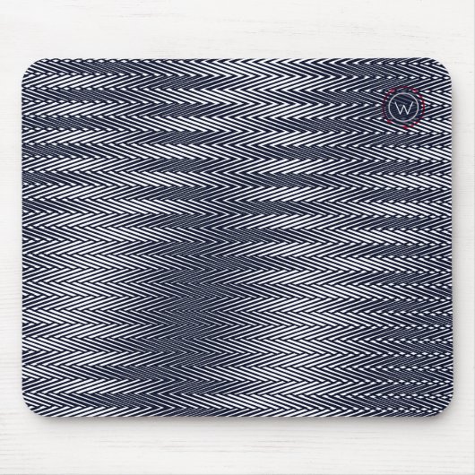 Abstrakte, trippige Streifen, Krass Mousepad (Vorne)